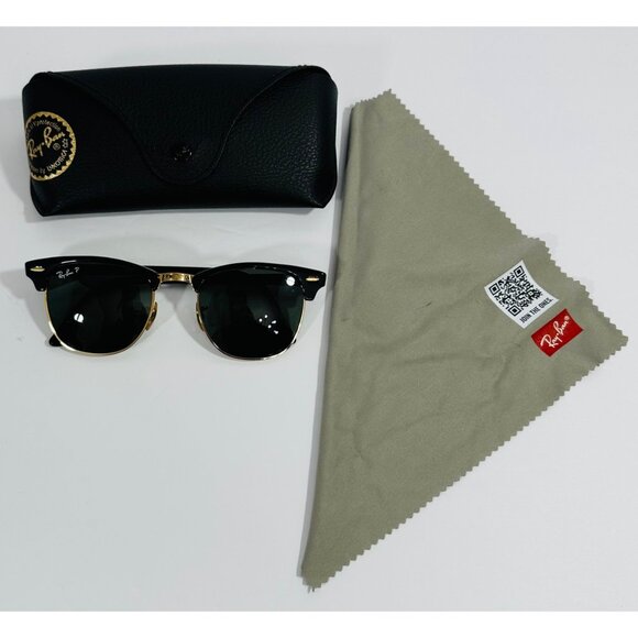 Ray-Ban Clubmaster RB 3016 Classic Polarized Sunglasses Italy W/Case & Cleaning - Picture 6 of 16